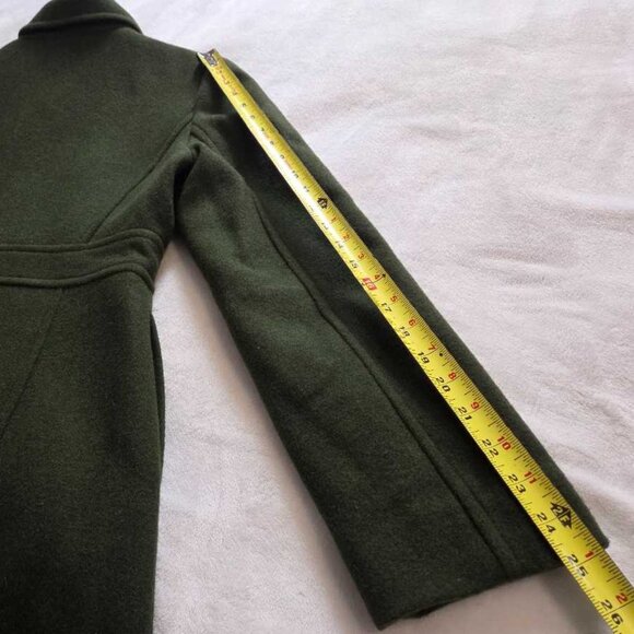 New 12 J Crew Factory wool-blend lady day coat in Pine Green - Picture 11 of 12
